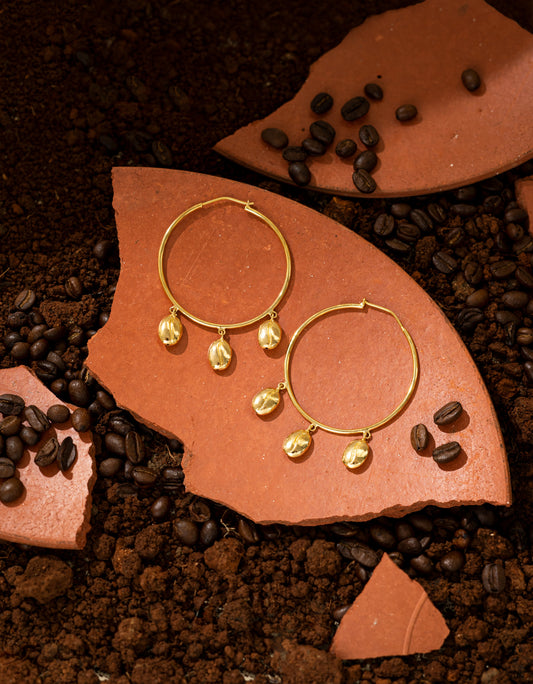 Coffee bean inspired handcrafted jewellery
