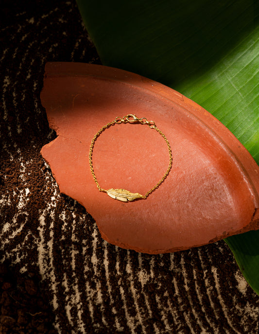 Banana inspired handcrafted sustainable gold platted jewellery