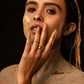 Inspired by nature handcrafted artisanal gold plated ring