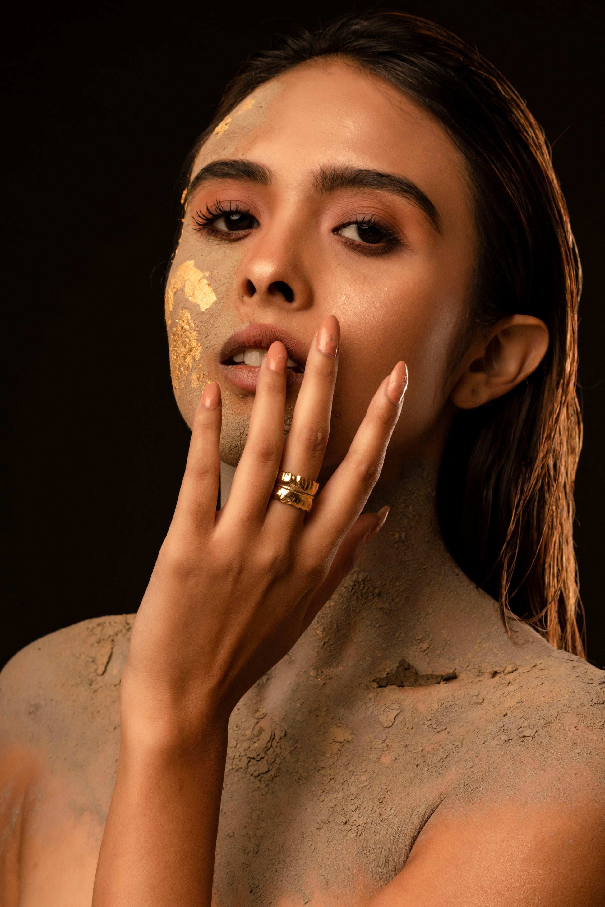 Inspired by nature handcrafted artisanal gold plated ring