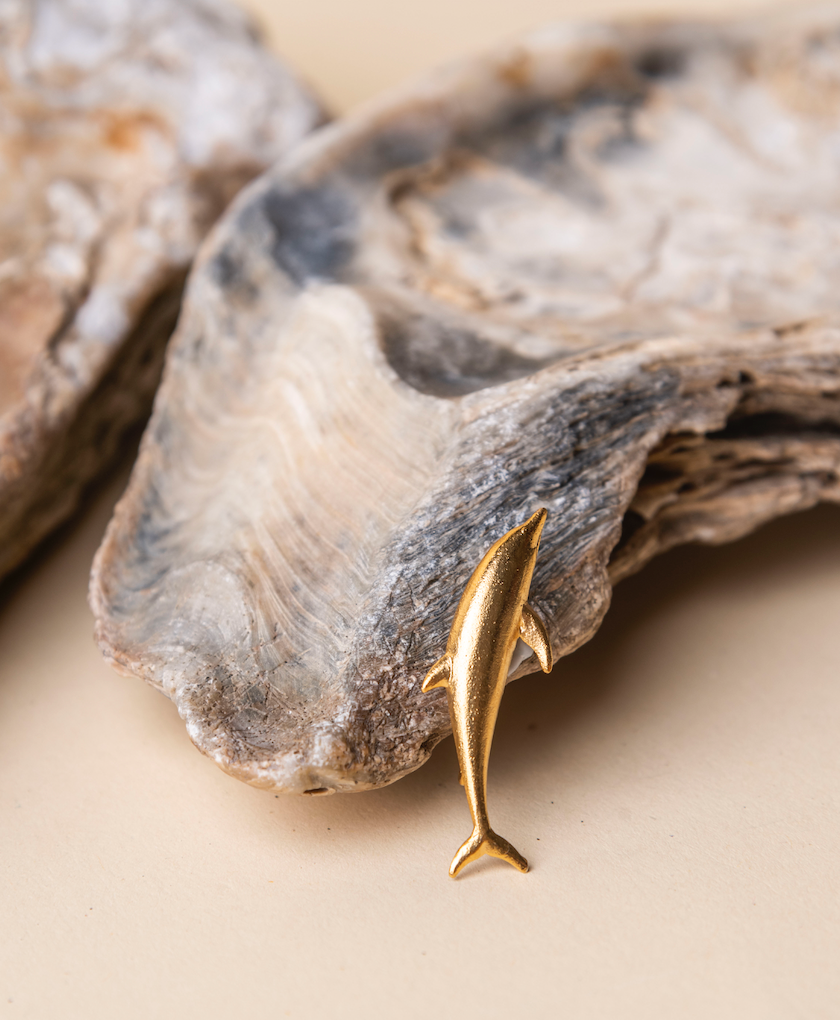 Dolphin brass gold plated jewellery